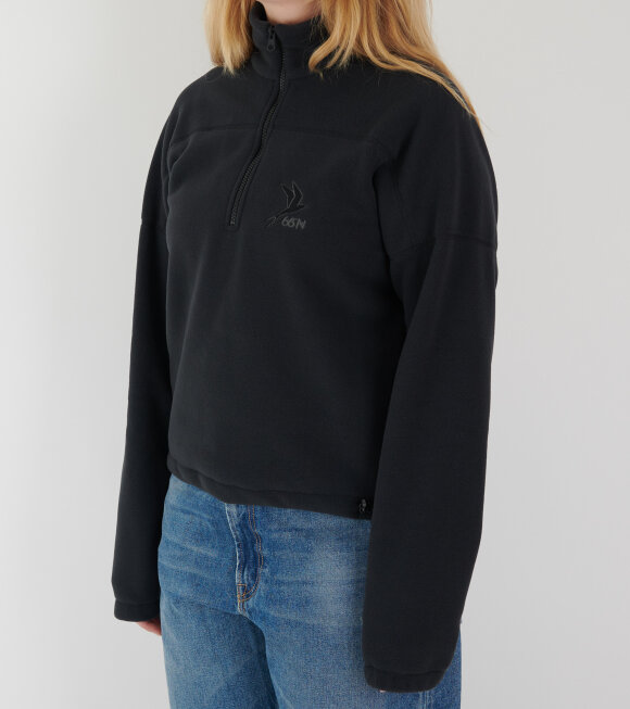 66 North - Kria Cropped Fleece Zipneck Black