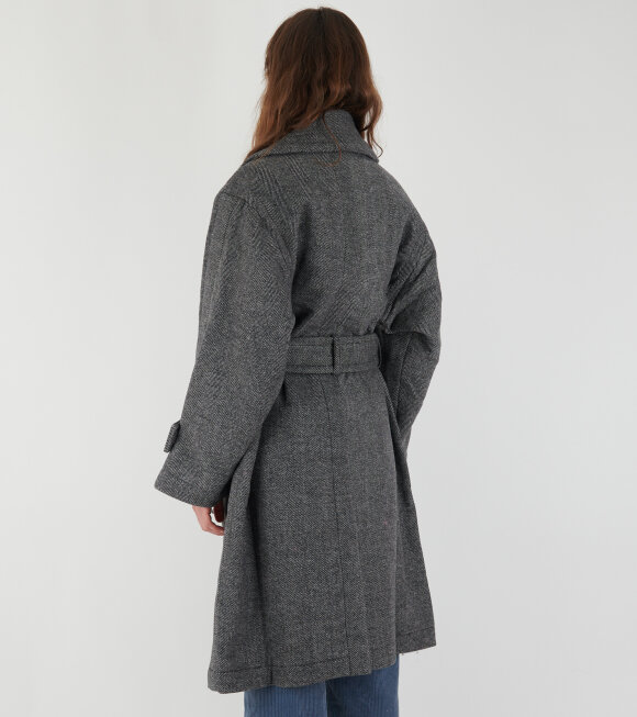 Caro Editions - Coco Coat w. Belt Charcoal