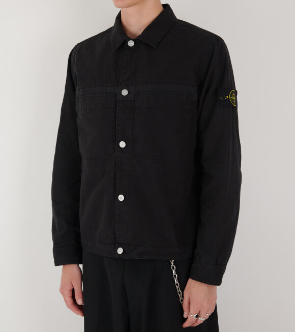 Stone Island - Cotton Ripstop Overshirt Black