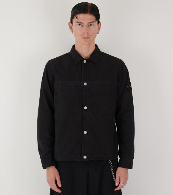 Stone Island - Cotton Ripstop Overshirt Black