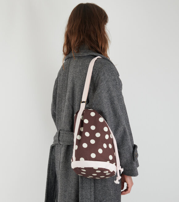 Caro Editions - Bibi Bag Brown w. Cream Dots