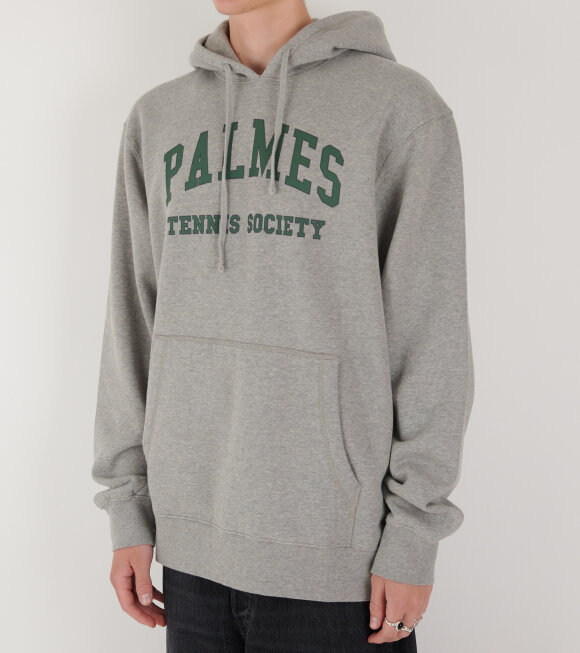 Palmes - Mats Hooded Sweatshirt Grey Melange