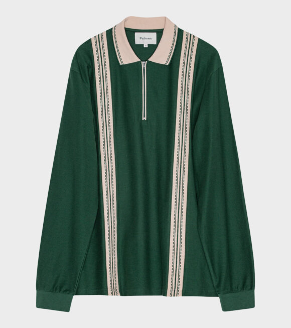 Palmes - Rio L/S Zip Polo Dark Green