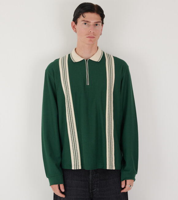 Palmes - Rio L/S Zip Polo Dark Green