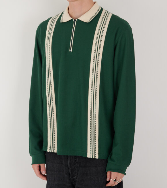 Palmes - Rio L/S Zip Polo Dark Green