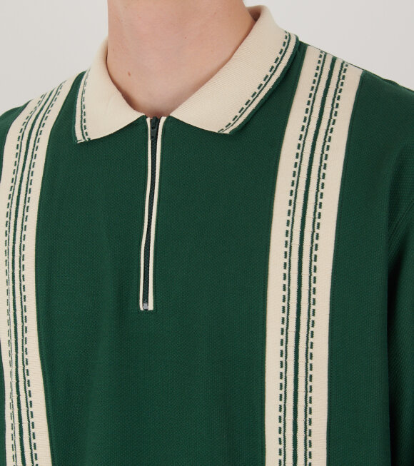 Palmes - Rio L/S Zip Polo Dark Green