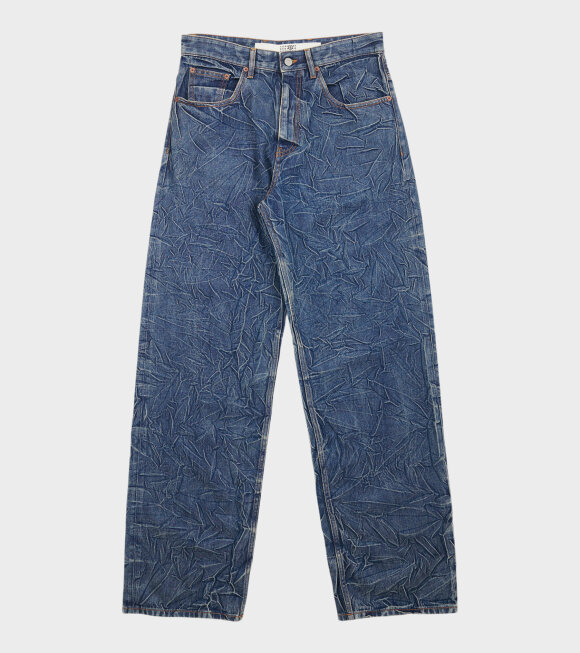 MM6 Maison Margiela - Crinkle Denim Jeans Blue