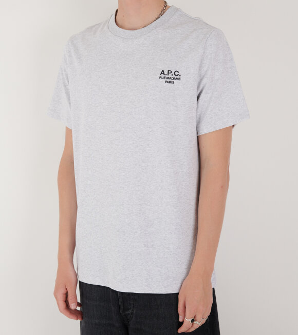 A.P.C - Logo T-shirt Light Grey Melange