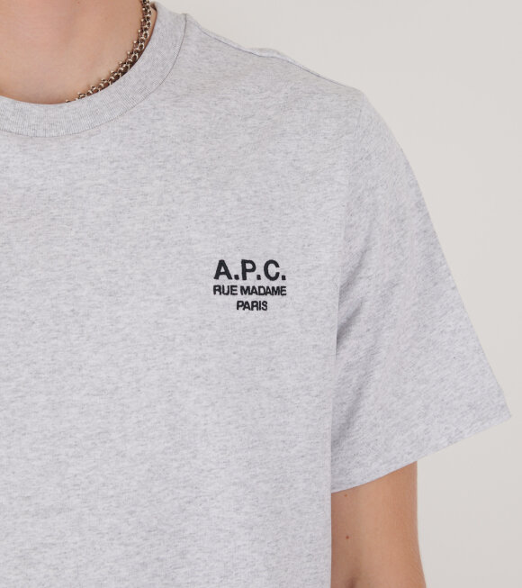 A.P.C - Logo T-shirt Light Grey Melange