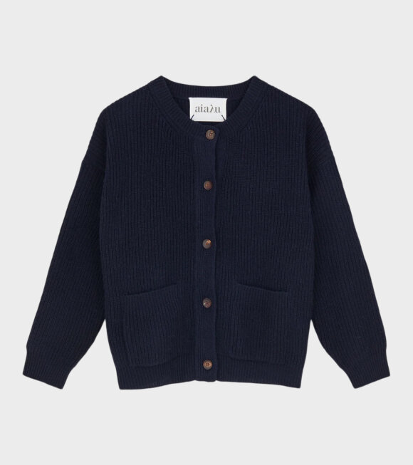 Aiayu - Bine Wool Cardigan Black/Blue