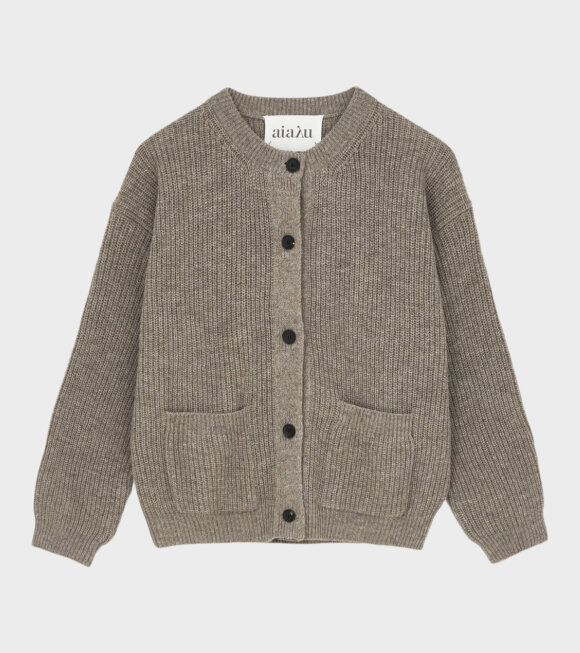 Aiayu - Bine Wool Cardigan Pure Soil