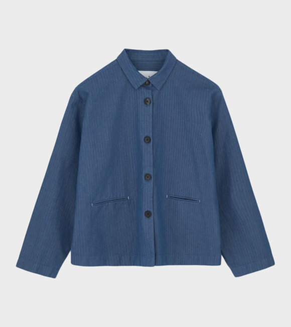 Aiayu - Alta Shirt Herringbone Blue Jeans