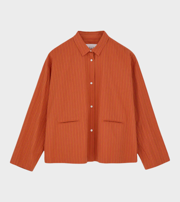 Aiayu - Alta Shirt Striped Mix Burnt Orange