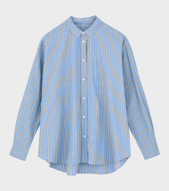 Aiayu - Shirt Striped Mix Baby Blue