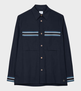 Stripe Overshirt Navy