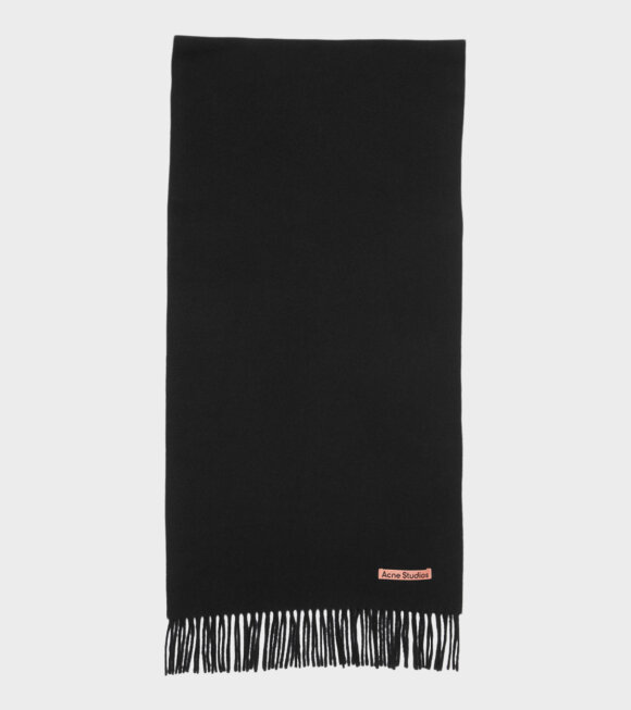 Acne Studios - Fringe Wool Scarf Narrow Black