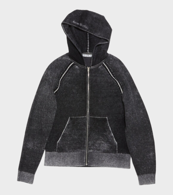 Acne Studios - Hooded Zip Sweater Black