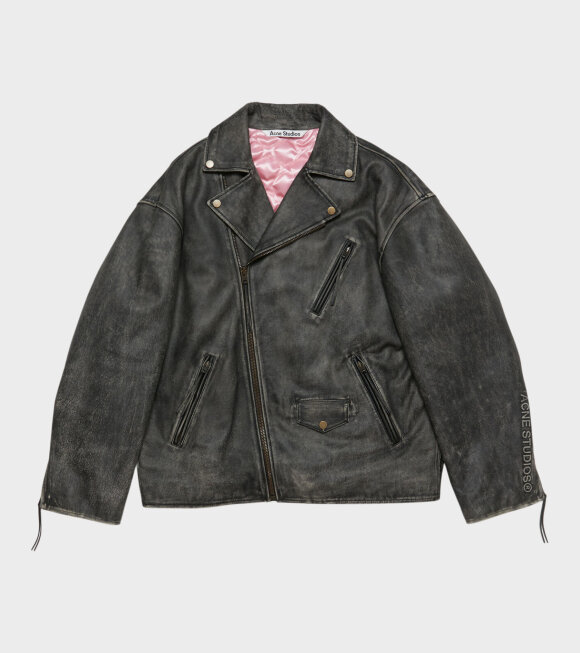 Acne Studios - Biker Leather Jacket Black