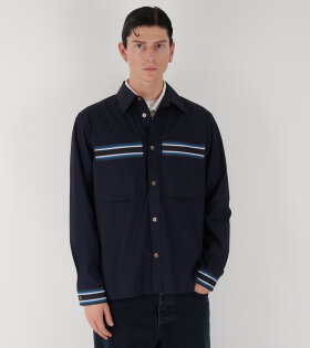 Stripe Overshirt Navy