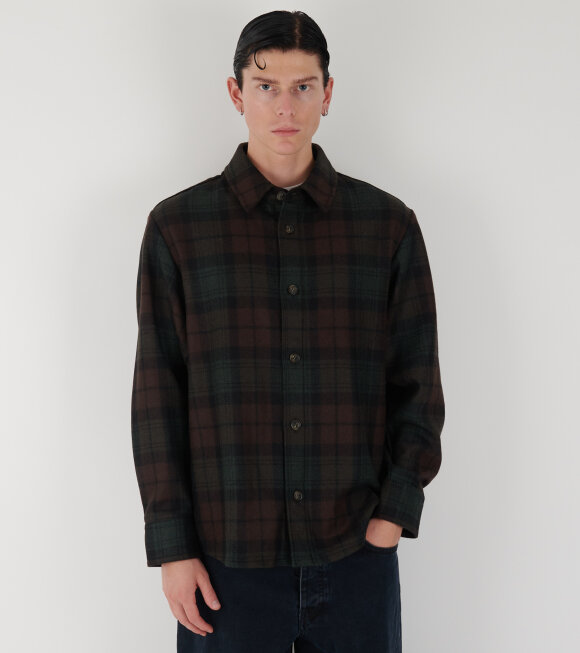 A.P.C - Bobby Virgin Wool Overshirt Dark Mix