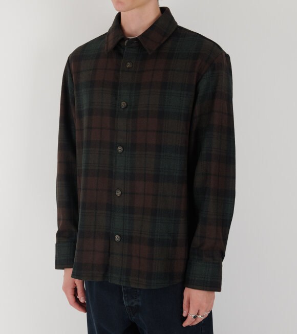 A.P.C - Bobby Virgin Wool Overshirt Dark Mix