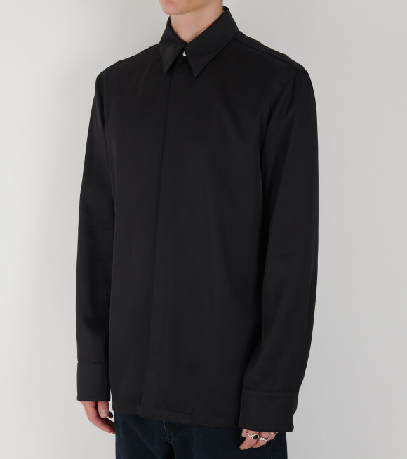 Jil Sander - Heavy Viscose Silk Twill Shirt Black