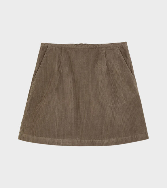 Aiayu - Mini Skirt Corduroy Brown Khaki