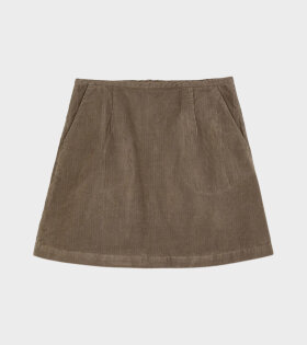 Mini Skirt Corduroy Brown Khaki