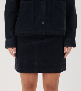 Mini Skirt Corduroy Black Navy