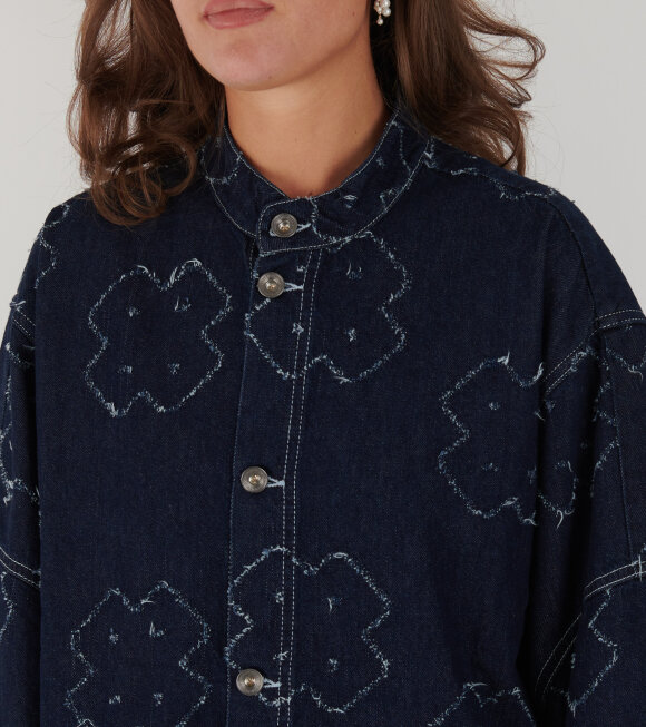 Henrik Vibskov - Smiley Denim Jacket Dark Needle Punch