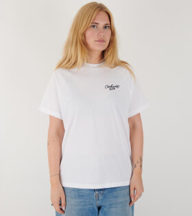 W S/S Signature T-shirt White/Black