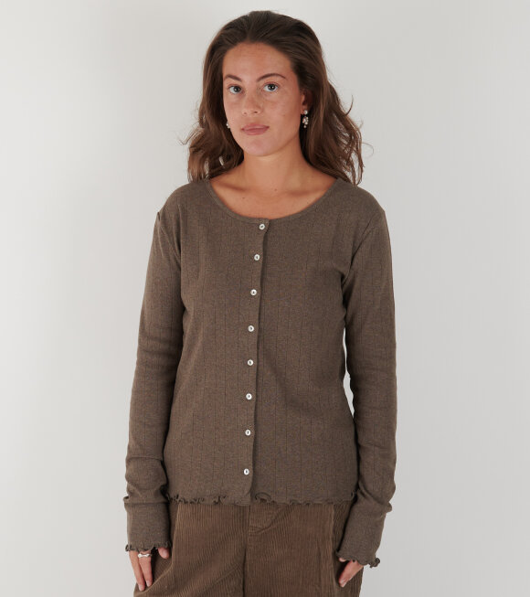 Skall Studio - Edie Cardigan Brown Melange