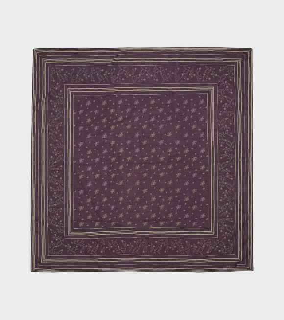 Skall Studio - Large Classic Scarf Violet/Oatmeal