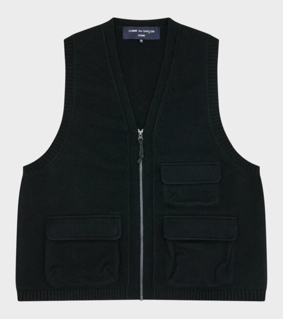 Comme des Garcons Homme - Knit Wool Vest Black