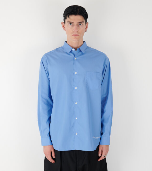 Comme des Garcons Homme - Embroidery Logo Shirt Blue