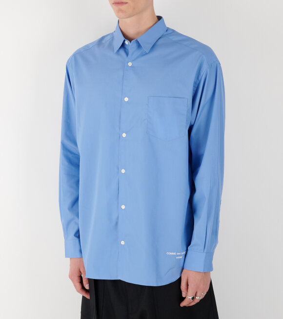 Comme des Garcons Homme - Embroidery Logo Shirt Blue