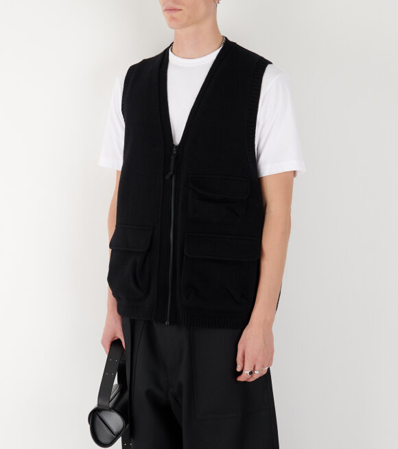 Comme des Garcons Homme - Knit Wool Vest Black