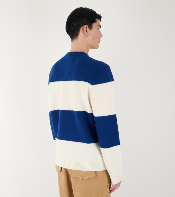 A.P.C - Edwardo Pullover Blue/Off-white