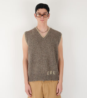 Unisex Wool Knit Vest Grey