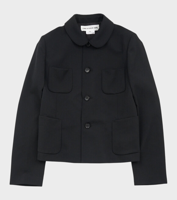 Comme des Garcons Girl - Round Collar Blazer Jacket Black