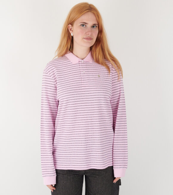 Saks Potts - Serena Polo Shirt Berry Stripe