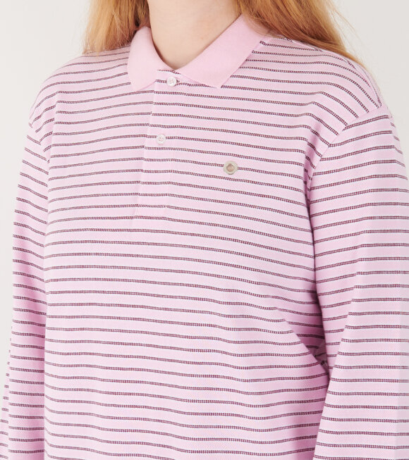 Saks Potts - Serena Polo Shirt Berry Stripe