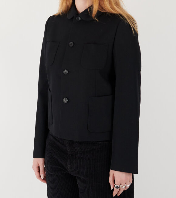 Comme des Garcons Girl - Round Collar Blazer Jacket Black