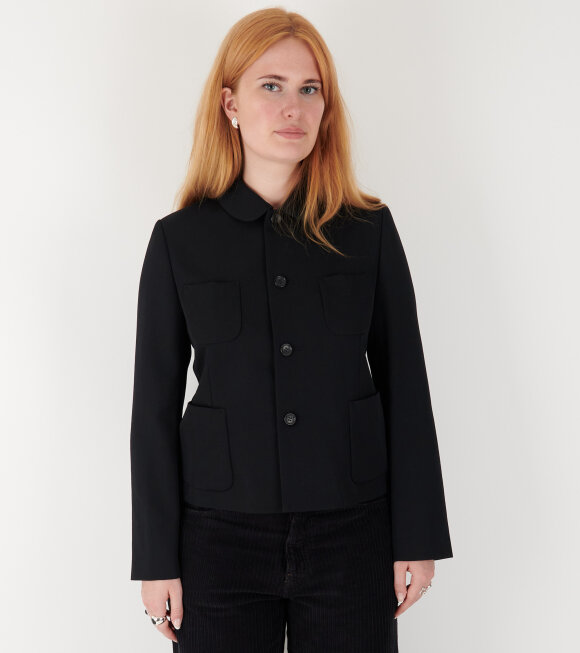 Comme des Garcons Girl - Round Collar Blazer Jacket Black