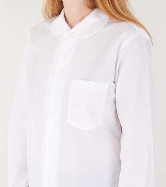 Comme des Garcons Black - Unisex Round Collar Shirt White