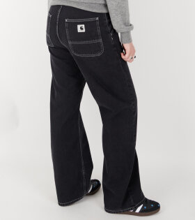 W Simple Pant Stone Washed Black