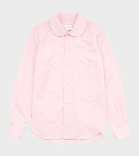 Ladies Round Collar Shirt Pink 