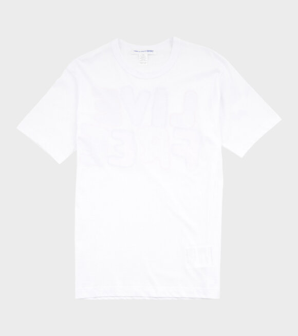 Comme des Garcons Shirt - Live Free T-Shirt White