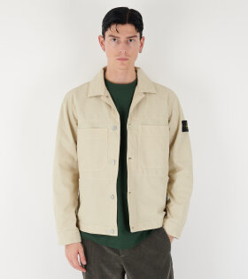 Cotton Ribstop Overshirt Beige