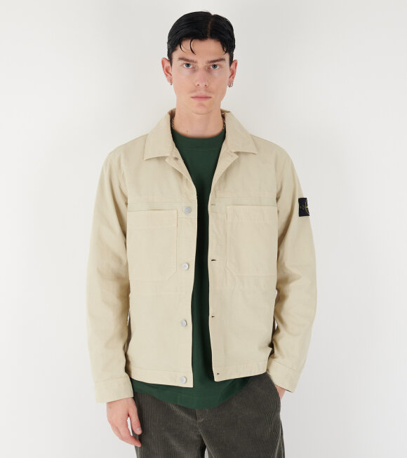 Stone Island - Cotton Ripstop Overshirt Light Beige